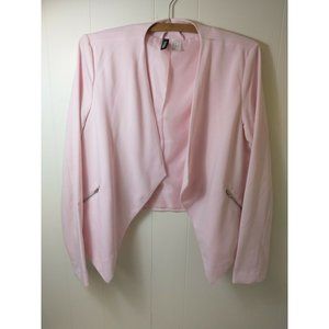 Divided H&M Women's Pink Long Sleeve Blazer Open